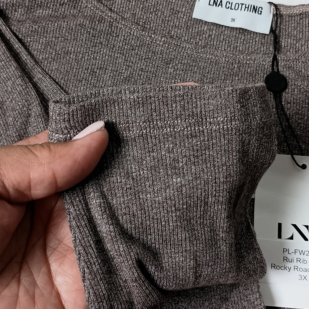LNA Clothing Rui Rib Long Sleeve Top Size 3X - Picture 10 of 10